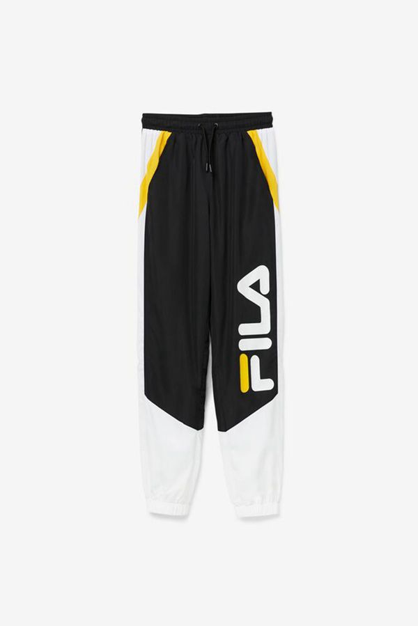 Fila Gustavo Men's Pants - Black/White/Yellow,NZ 394-20418